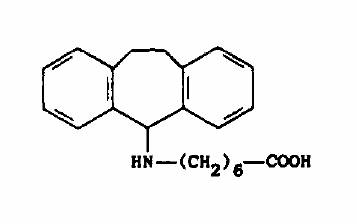 structural formula of amineptine